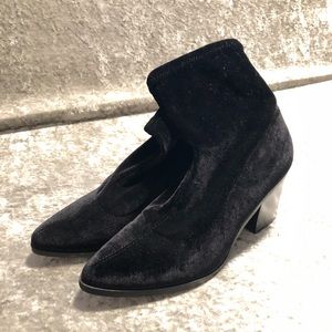 Velvet sock boots